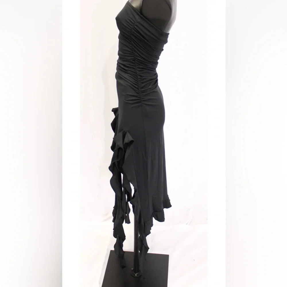 Urban Revivo Elegant Black ruffle Dress NWT - Picture 7 of 11